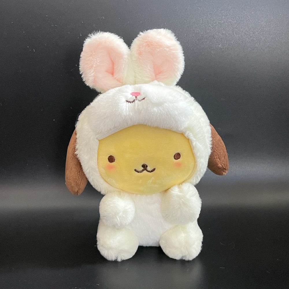 Pompompurin Plush x Rabbit Cosplay Costume Keychain (6”)